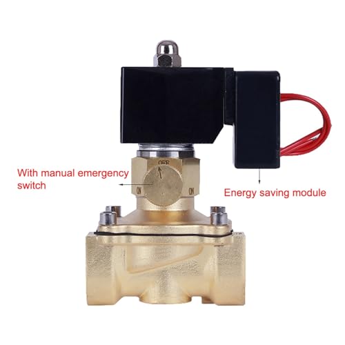 Électrovanne économie d'énergie DN15 laiton DC24V à commande manuelle de sécurité - 4