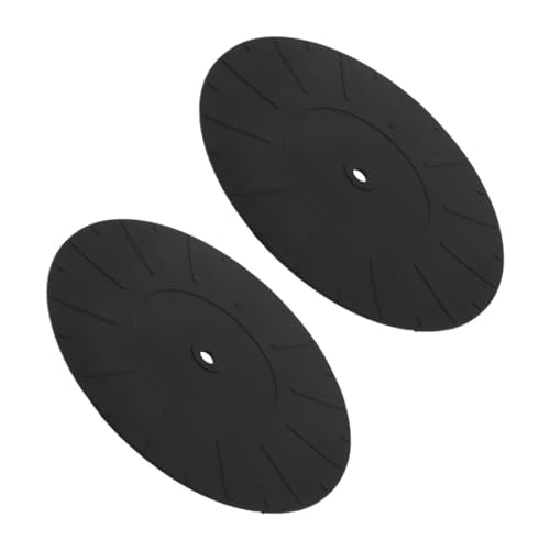 BESTonZON 2pcs Protective Discs for Turntable Silicone Record Player Mat Anti-static Vinyl Mat