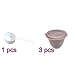 Produktbild Asien 3Pcs Wiederverwendbare nachfüllbar Kaffeekapseln Cup Filter mit 1 Plastiklöffel