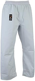 PLAYWELL Karate Heavy Weight Canvas Trousers White 14oz - Elasticated Waist (6/190cm)