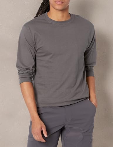 Image of Hanes Men's Beefy Long Sleeve Shirt, 1 or 2 Pack