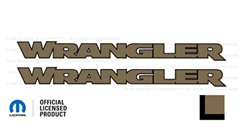 Decal Mods Wrangler Hood Graphic Vinyl Decal fits Jeep Wrangler JK/JL/JT (2007-2024) 392 Bronze w/Black Outline F392BO (Set of 2) | FJ5H5