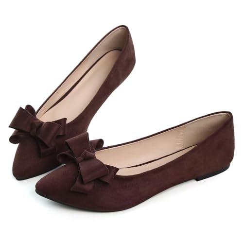 Image of SAILING LU Women's Bow-Knot Pointed Toe Ballet Flats