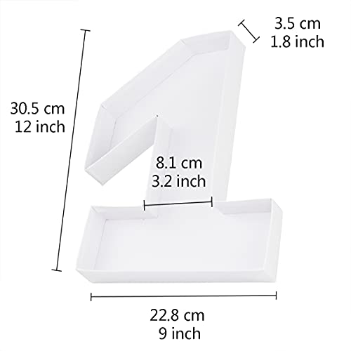 WENPACK 30.5cm Fillable Cardboard Number Shaped Box Clear Cover Sweets Charcuterie Grazing Packaging (1), 32 cm (H) x 25.4 cm (L) - Image 4
