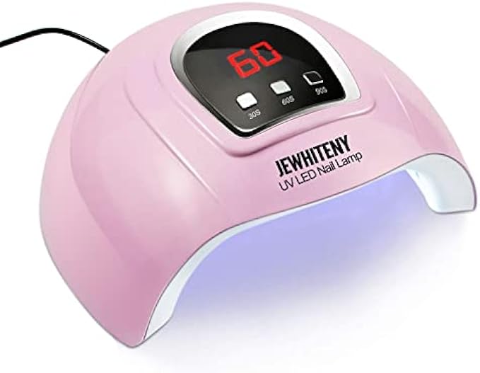 UV LED Nail Lamp 54W, Professional Nail Dryer Gel Polish Light, UV Nail Light with 3 Timer Setting, Nail Polish Curing Gel LED Dryer, Professional Nail Art Tools with Automatic Sensor, LCD Display