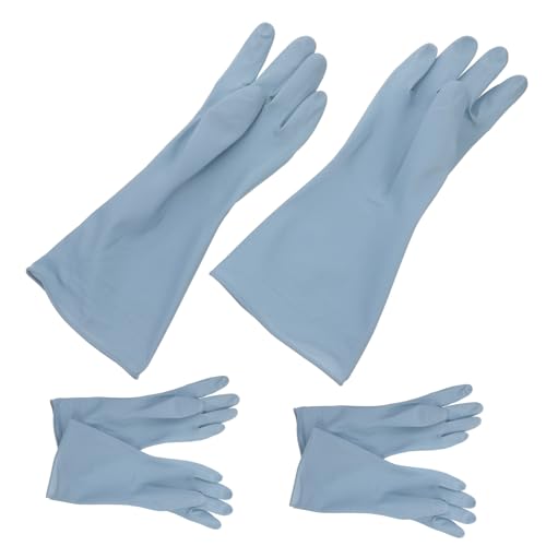 Gatuida 3 pares Guantes para Lavar Platos Impermeables de PVC Talla Resistentes y Ligeros para Limpieza y Lavandería Protección Antideslizante para Cocina y Jardín