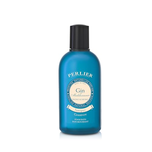 Perlier - Bagno Schiuma Gin del Mediterraneo, 500 ml, Unisex, per Tutte le Pelli, Effetto Energizzante, Estratto di Ginepro. Profumo Ispirato al Gin, Clinicamente Testato