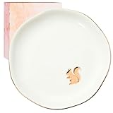 InnoBeta Squirrel Gifts for Women, Ceramic Jewelry Tray, Decorative Trinket Dish for Rings Earrings Necklaces Bracelet, 4.75'