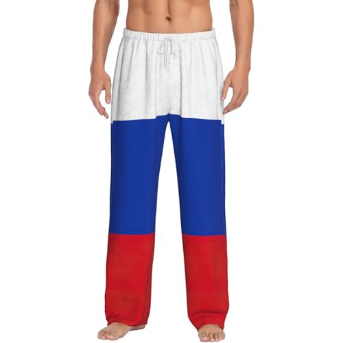 Pantalon de pyjama russe chaud en polaire homme avec poches d'intérieur confortables