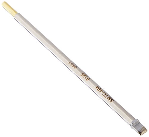 Image of Metcal SMTC-164 Series SMTC Hand Soldering Rework Cartridge for Most Standard Application, 412C Maximum Tip Temperature, Blade, Short, 5mm Tip Size