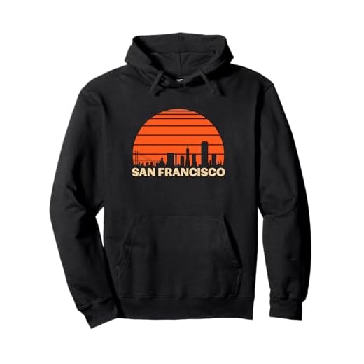 Retro San Francisco California Skyline Hoodie