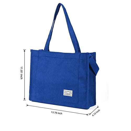 Image of Valleycomfy Corduroy Tote Bag for Women Travel Crossbody Bag Purse Women Shoulder Bags Work Handbags Everyday Hobo Bag