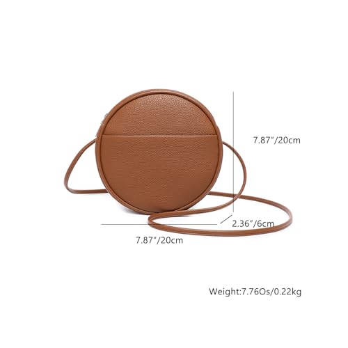 Image of Circle Crossbody Bag for Women NYLON Circle Purse with Zipper Adjustable Knot Shoulder Straps
