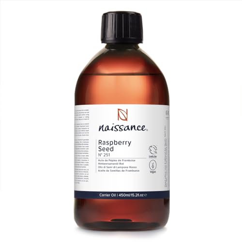 Naissance Aceite de Semillas de Frambuesa (No. 251) 450ml - Prensado en Frío, Natural, Vegano - Para Cuerpo, Cara, Piel, Pelo, Uñas