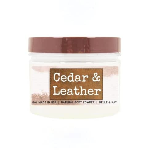Amazon.com: Cedar Leather Scented Body Powder for Men & Women, Perfume ...