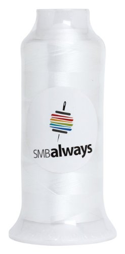 12-Pack Huge Spools White Embroidery Machine Bobbin Thread by SMB Always