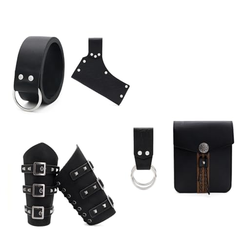 Ceinture en cuir amovible viking médiéval à boucle ajustable pour costume