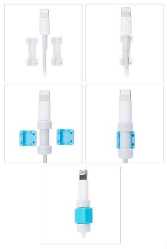Image of Colorful Cable Protector Compatible with iPhone, iPad & iWatch Chargers | Anti-Break USB Cord Saver | Pack of 30 (Random Color)