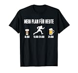 Mi plan para hoy, frases humorísticas de café, cerveza, fútbol americano. Camiseta