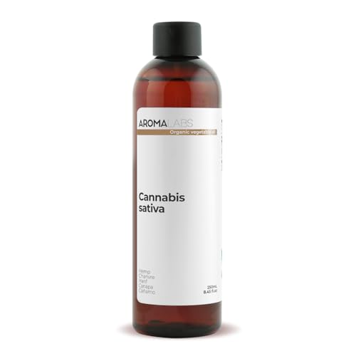 BIO - Aceite vegetal de Cáñamo - 100ml - garantizado 100% puro, natural y prensado en frío - Orgánico certificado por Ecocert - Aroma Labs