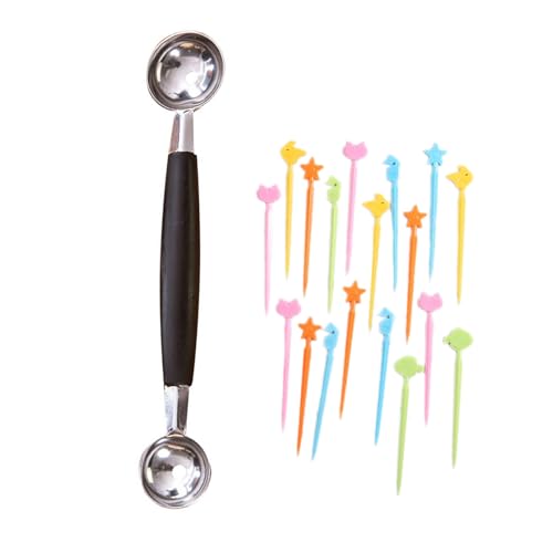 Lonwiner Doppelseitige Aushöhllöffel Edelstahl, Leicht Zu Reinigen Eislöffel Portionierer Küchen Doppelseitiger Kugelspäher Melonenausstecher Kugeln für Party Dekoration Lonwiner Doppelseitige Aushöhllöffel Edelstahl, Leicht Zu Reinigen Eislöffel Portionierer Küchen Doppelseitiger Kugelspäher Melonenausstecher Kugeln für Party Dekoration