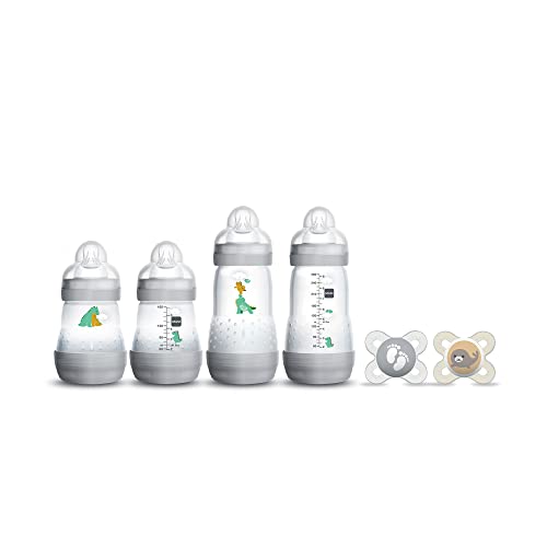 Image of MAM Feed & Soothe Bottle & Pacifier Gift Set, Unisex, 0+ Months, 6-Count