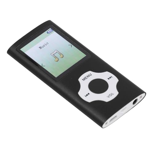 Ejoyous MP3-MP4-Player, Aluminiumlegierung, 1,8-Zoll-Farbbildschirm, HiFi-Sound, Erweiterbarer Speicher, Ideal für Musikliebhaber und Fitnessbegeisterte (Black)