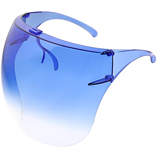 zeroUV Tinted/Ombre Face Shield Full Cover Visor Glasses/Sunglasses (Anti-Fog/Blue Light Filter) Lapis/Fade2