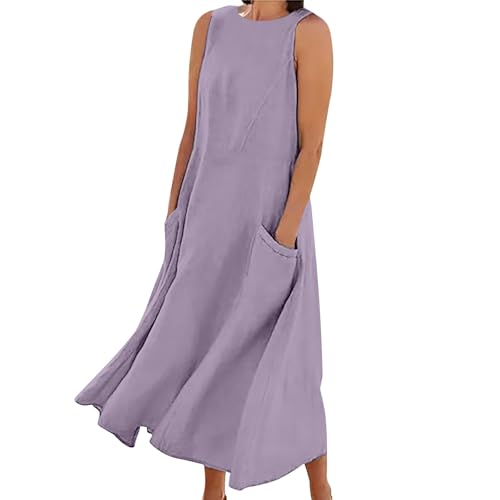 Abito Da Spiaggia Senza Maniche Vestito Casual Da Donna