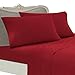 Luxurious Six (6) Piece RED Solid Solid Solid / Plain, Queen Size, 1200 Thread Count Ultra Soft Single-Ply 100% Egyptian Cotton, Extra Deep Pocket Bed Sheet Set with Four (4) Pillow CasesÂ 1200TC