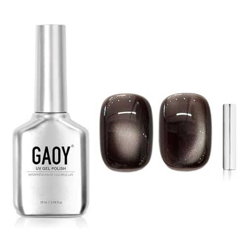GAOY マグネットネイル ジェルネイル ブラック 16ml マグネットジェル 微粒子 磁石付き UV・LED対応（3089 シックブラック） - GAOY - 商品画像