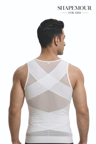 Image of SHAPEMOUR Men's Compression Slimming Body Shaper Vest | Posture Support Tee
