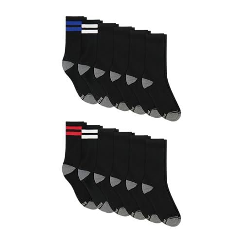 Image of Hanes Men's Socks, Active Cool X-temp Lightweight Moisture-wicking Cushioned Ankle, Crew and No Show, 12 and 14 Pair Packs