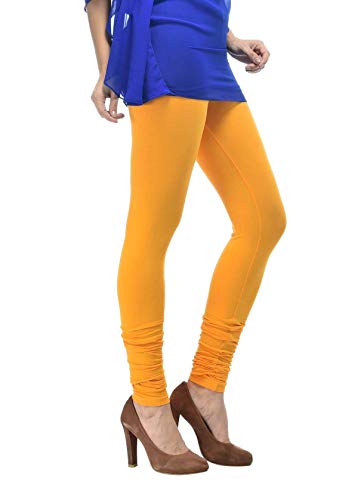 Image of Frenchtrendz Women's Cotton Spandex Stretchable Mid Rise Slim Fit Churidar Leggings Pull On