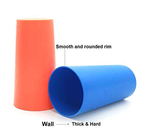 Unbreakable 26-Ounce Plastic Tumbler Drinking Glasses, Set Of 12 Multicolor - Dishwasher Safe, Bpa Free #TOP6