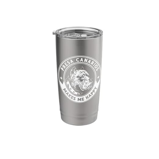 Presa Canarios Makes Me Happy Dog Lover Presa Canario Stainless Steel Insulated Tumbler