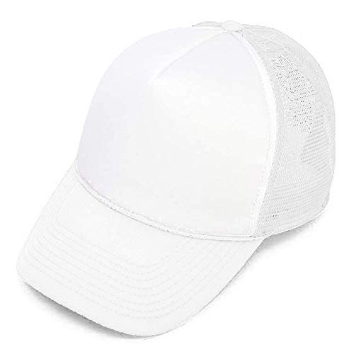 Image of MR.R Sublimation Blanks Polyester Mesh Cap Mesh Hat Two Tone Trucker Summer Mesh Cap with Adjustable Snapback,2pcs per Pack