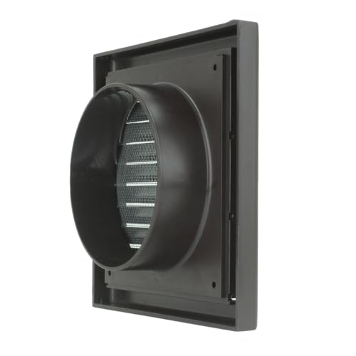 Vents 4 inch Brown Extractor Ventilation Louvered Mesh Grill for Roof