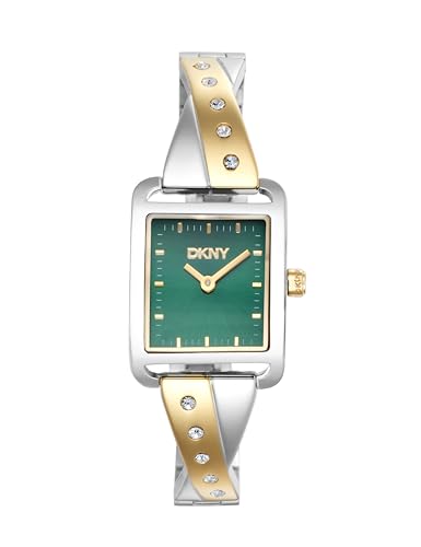 Image of DKNY City Bangle Analog Plain 2-Hands Japanese Movement Square Dial, Diameter 22 x 30 MM, 30 m Water Resistance Women's Wrist Watch - DK1L005M00