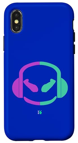 Funny DJ SmilingFace Aqua|�p�[�v�� �X�}�z�P�[�X iPhone X/XS �p