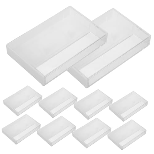 Alipis Classic Retro Style Cassette Tape Boxes 10pcs Plastic Cassette Organizers Pouch