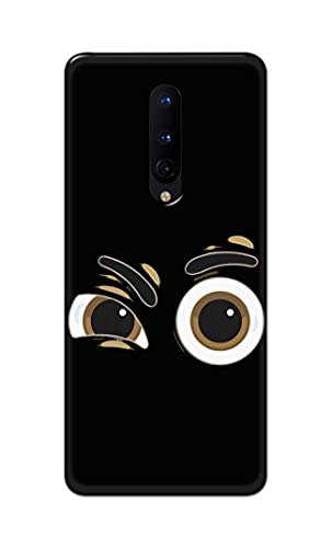 Image of PRINTFIDAA Funky Expression of Cartoon Eyes Printed Designer Hard Back Case Cover for OnePlus 8 (6.55 inch) -(UO) MVN1004