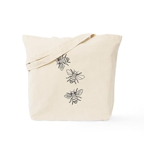 CafePress Honey Bees Tote Bag Reusable Natural Beige Canvas Shopping Bag