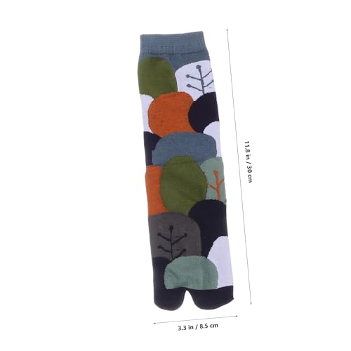 Calcetines tabi de algodón VALICLUD de punta dividida en pack de 5 pares multicolor 3