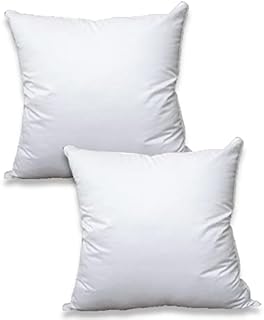 Cushion Inner Pads (Pack of 2), 65 x 65 cm (26" x 26") Cushion Stuffer Inserts, Hollowfibre Square Pillows (White)