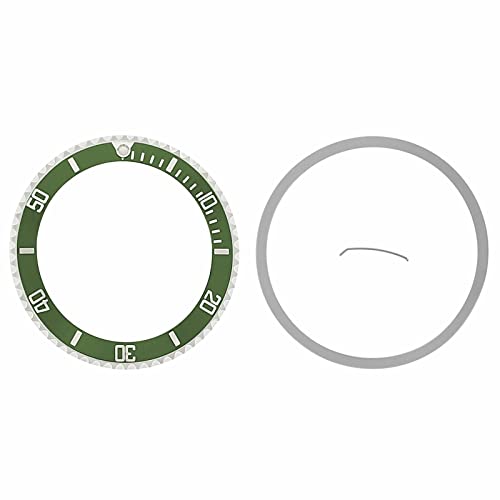 Ewatchparts BEZEL,INSERT COMPATIBLE WITH ROLEX SUBMARINER WATCH 16610LV, 16610 50TH ANNIVERSARY GREEN