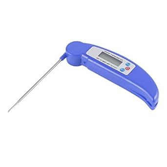 Ubersweet LCD Digital Cooking Auto-Off Probe Mini Folding Meat BBQ-Blue