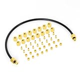 GASHER 48-stück 6 mm Luftkompressor-Entlastungsrohr-Set, enthält 6 mm Hülsenklemmen, Kompressionseinsatz und Kompressionsmutter