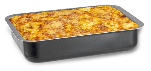 Pensofal Lasagnera 25x18 cm BioStone® Teglia Rettangolare da forno in Alluminio antiaderente rivestimento effetto pietra