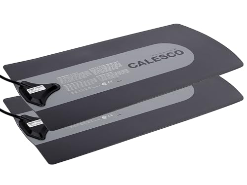 Lot de 2 Chauffages pour Lit à Eau 250W en Polycarbonate Gris avec Télécommande Calesco